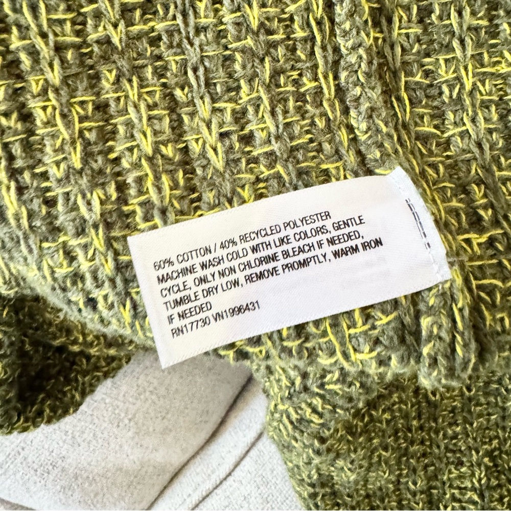 Universal Thread Textured Knit Sweater Green Yellow Size M - Picture 7 of 7